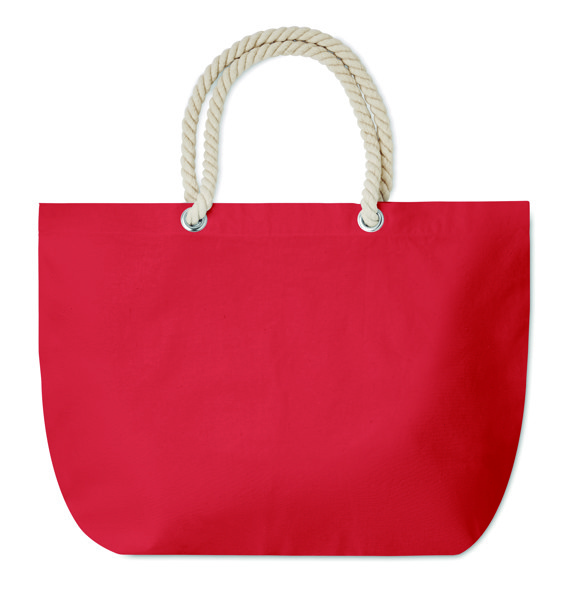 Borsa mare c/manici in corda Menorca - Rosso