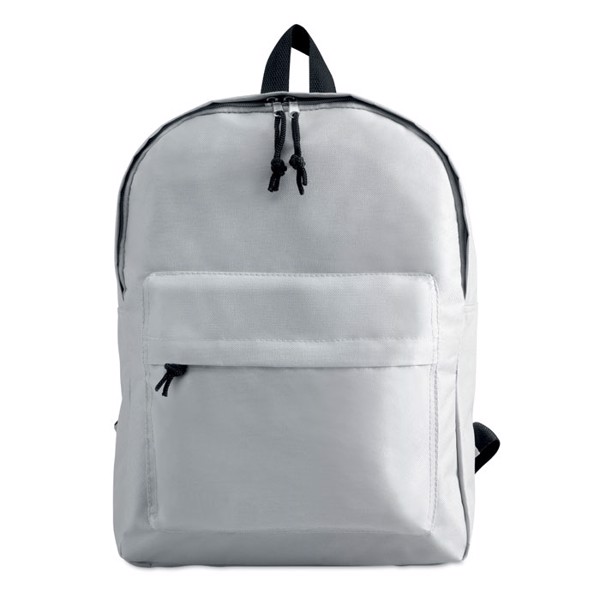 600D polyester backpack Bapal - White