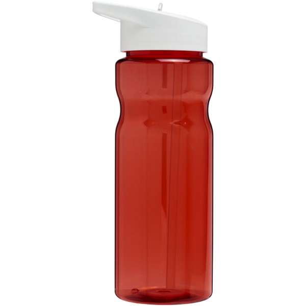 Bidon H2O Base® o pojemności 650 ml z wieczkiem z słomką - Czerwony / Biały