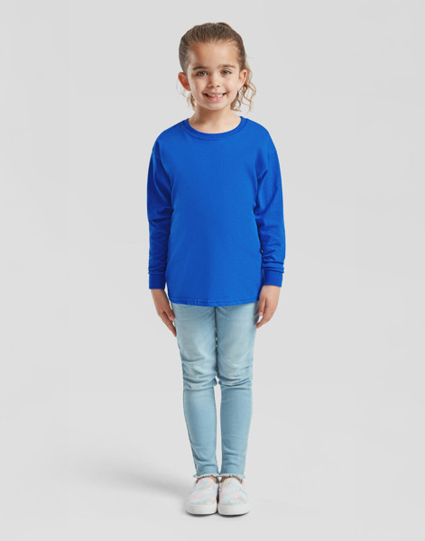 Kids Valueweight Long Sleeve T - White / 140 (9-11)