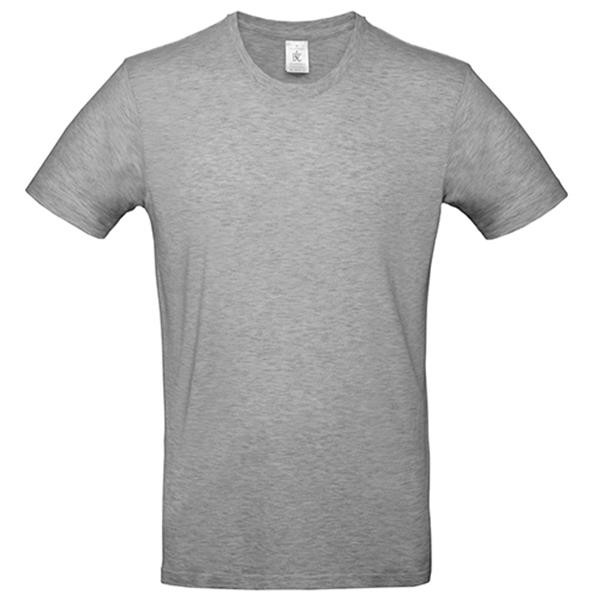 T-Shirt B&C #E190, Tam. Grande Cores - 100% Algodão (Investindo Em Better Cotton) - Cinza Escuro / 3XL