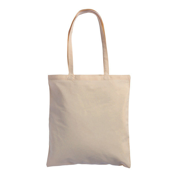 280 G/M2 Canvas Shopping Bag, Long Handles, Natural Color