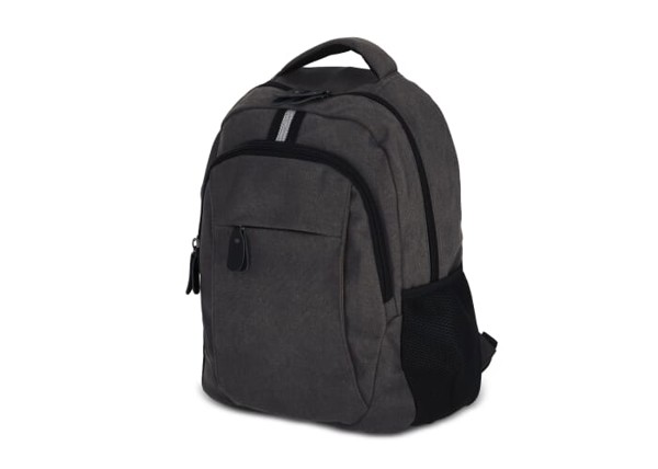 Recycled cotton canvas backpack Harper - Dark Grey