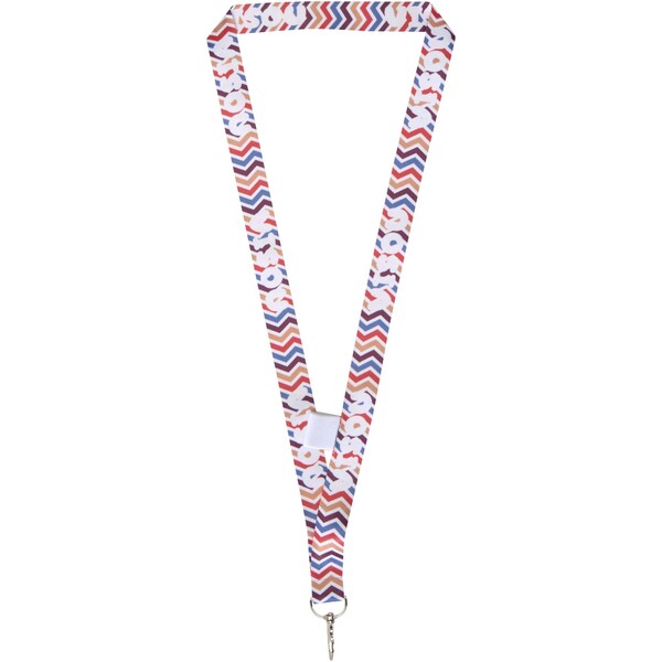 Neve sublimation lanyard with loop - White / 20mm