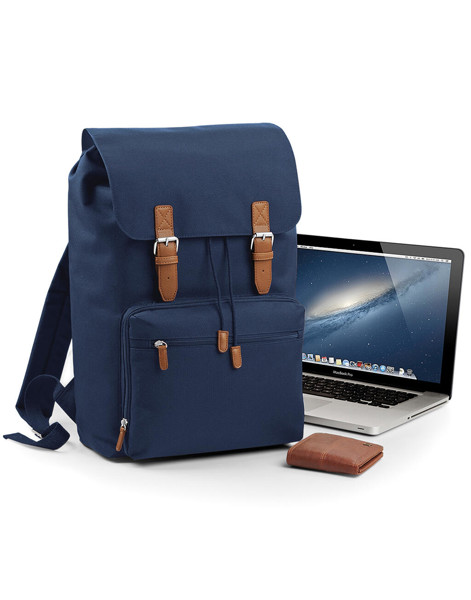 Vintage Laptop Backpack - Black / Black / ONE SIZE