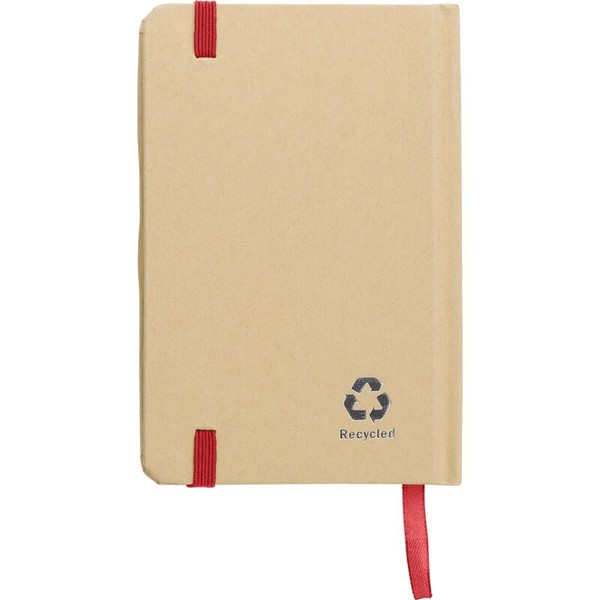 Recycled craft paper notebook A6 - red