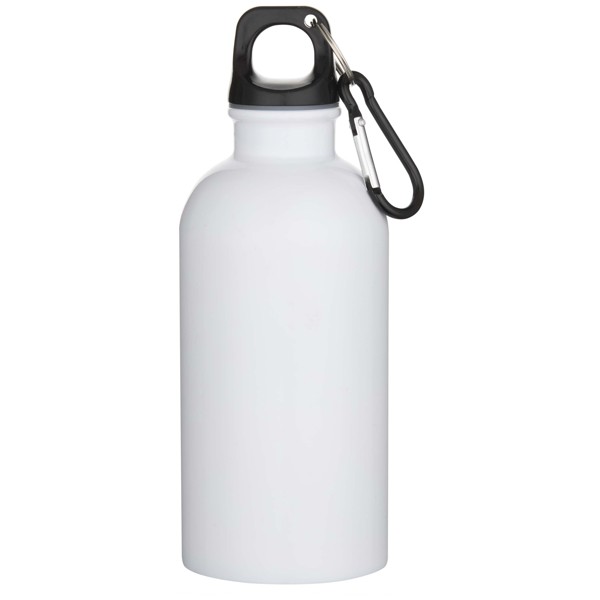 Garrafa de água de aço inoxidável com certificação RCS e parede única de 400 ml para sublimação com mosquetão "Oregon"