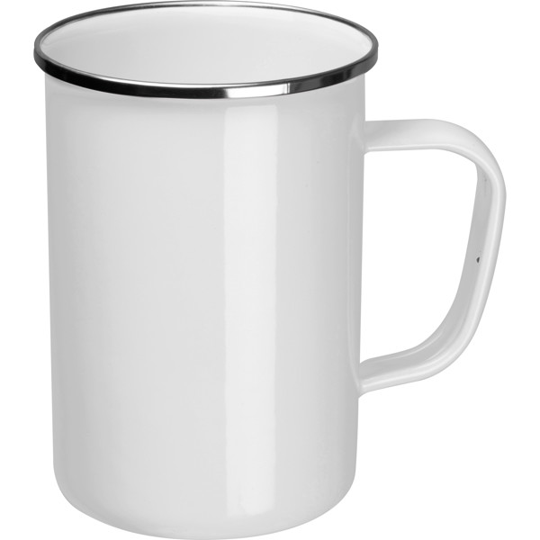 Enamel mug GENE - White