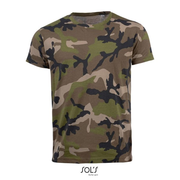 Sol's Camo Men - Round Collar T-Shirt - S