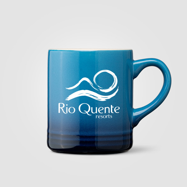 Corin Ceramic Ombre Silhouette Mug - 355 ml - Navy Blue / Laser