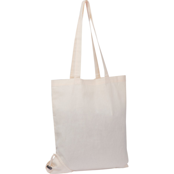 Foldable cotton bag ANNABELLA - White
