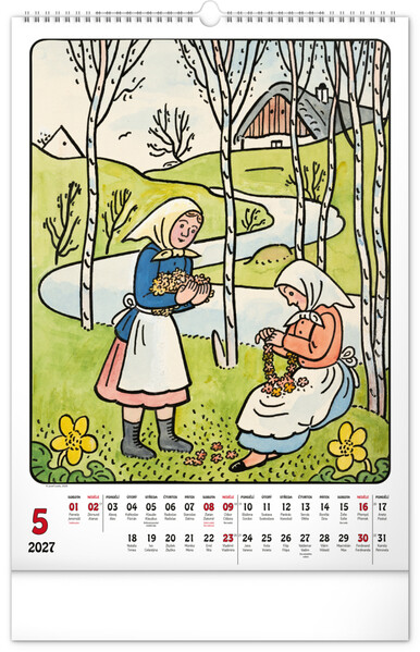 Notique Nástěnný Kalendář Josef Lada 2027, 33 x 46 cm