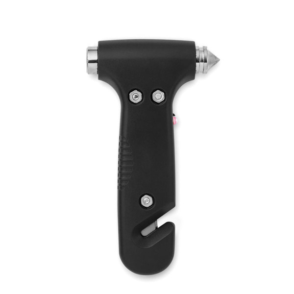 Resq emergency hammer, LED light, belt cutter - Black