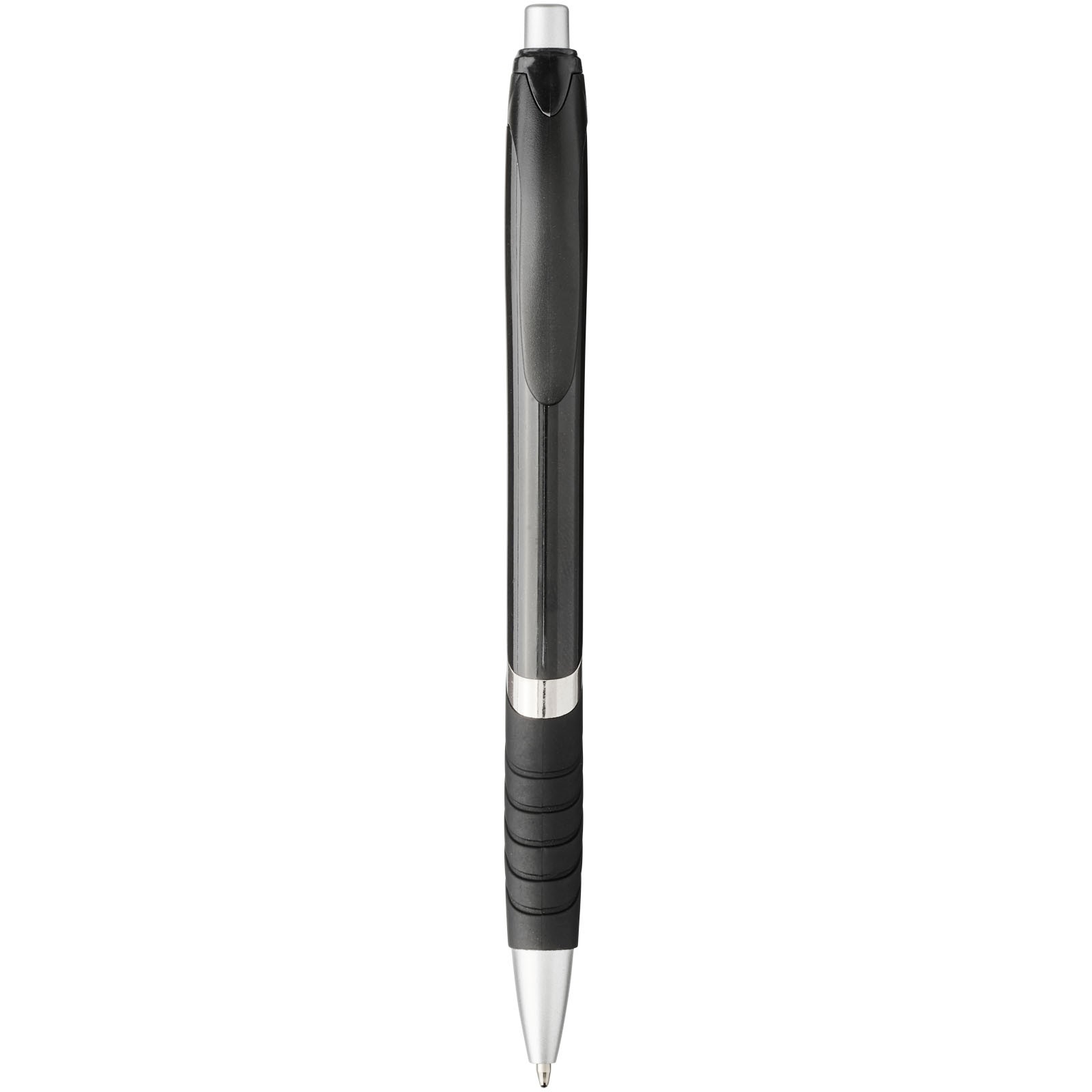 Kuličkové pero s pryžovým úchopem Turbo - Černá