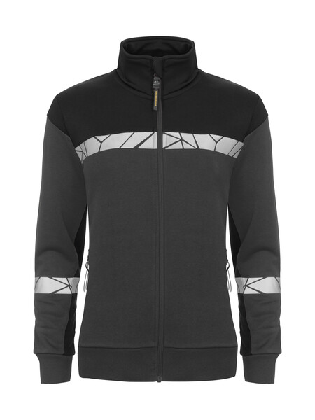 7105 FULL ZIP SWEATSHIRT LADY PGL Grey/Black XXL