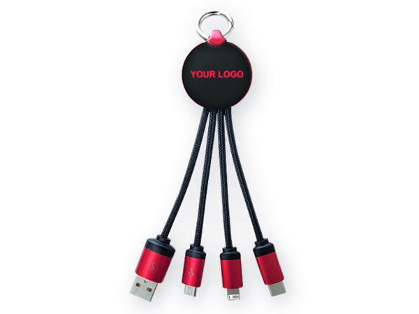 REDA -nabíjecí USB kabel LED 3v1 VAREN- reklamní předměty