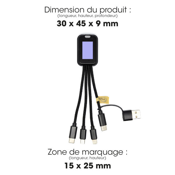 CHISAI - CÂBLE 5 EN 1 - 20W POWER DELIVERY - CHARGE RAPIDE RABS CERTIFIÉ