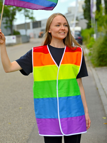 Rainbow vest 'Pride' - Red Orange Yellow Green Blue / 2X/3X