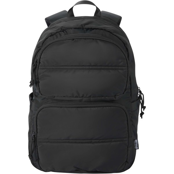 Puffer 15,6" GRS gerecycleerde laptoptas 18L - Zwart
