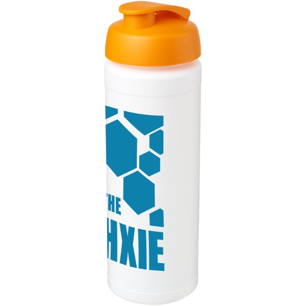 Baseline® Plus grip 750 ml flip lid sport bottle - White / Orange