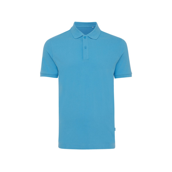Polo en coton piqué et recyclé Iqoniq Yosemite - Tranquil Blue / S