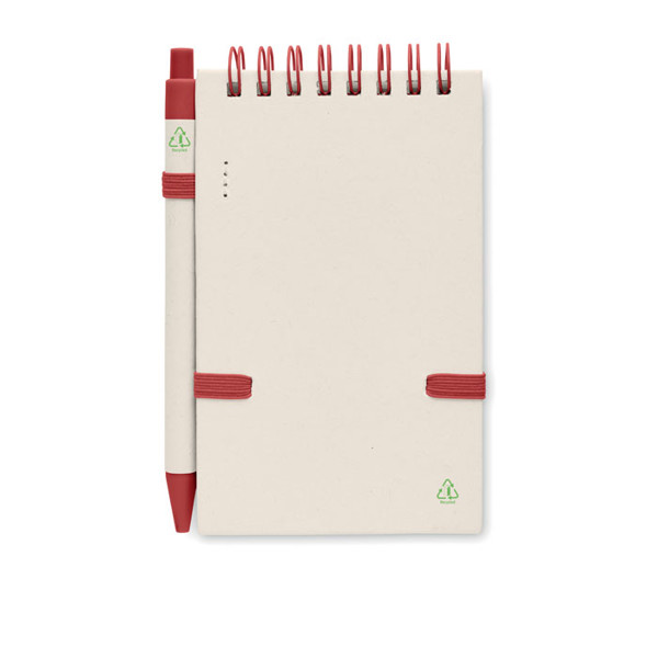 Mito Set notebook, A6, recycled milk carton - Red