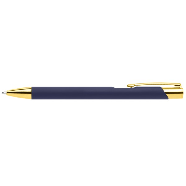 Stylo Crosby Doré - Bleu foncé / Jet d’encre 4 couleurs