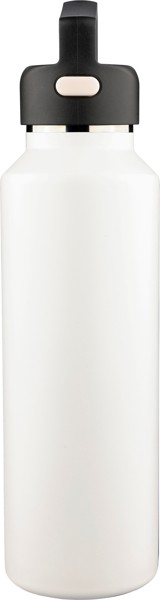 Gerecyclede roestvrijstalen dubbelwandige fles (600 ml) Mace - wit