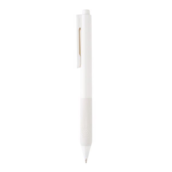 X9 solid pen with silicone grip - White