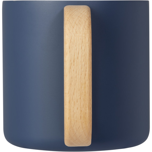 Tasse Bjorn de 360 ml en acier inoxydable recyclé certifiée RCS avec isolation sous vide et couche de cuivre - Bleu foncé