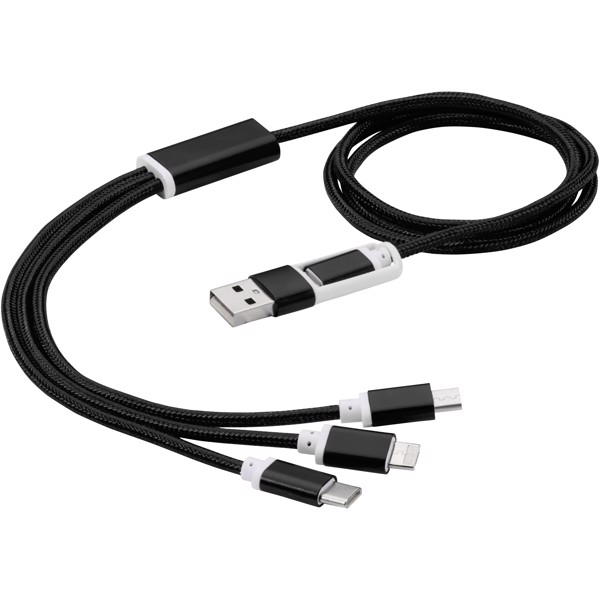 Versatile 5-in-1 charging cable - Black