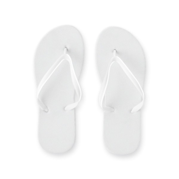 MAUPITI S / M. Comfortable slippers with PE sole and PVC strap - White
