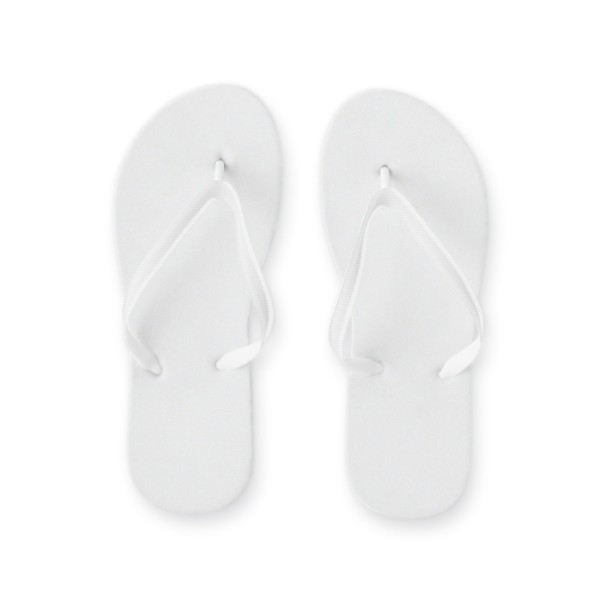 Chinelos confortáveis com sola em PE e tira em PVC -  Branco - MAUPITI S / M