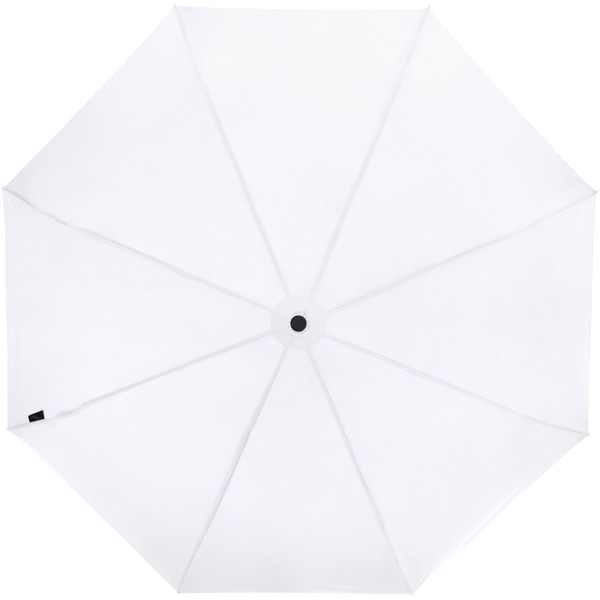 Parapluie 21" pliable windproof en PET recyclé Birgit - Blanc