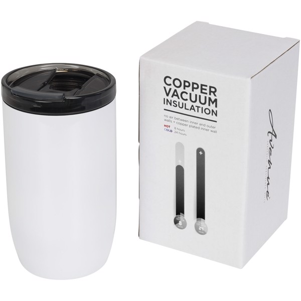 Copo isolante de vácuo de cobre de 380 ml "Lagom" - Branco