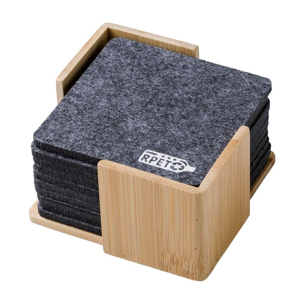 Conjunto de bases para copos em feltro rPET Lawrence