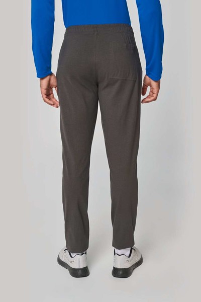 Unisex Lightweight Cotton Tracksuit Bottoms - Dark Grey / L