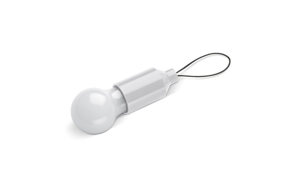 Keychain light bulb - White