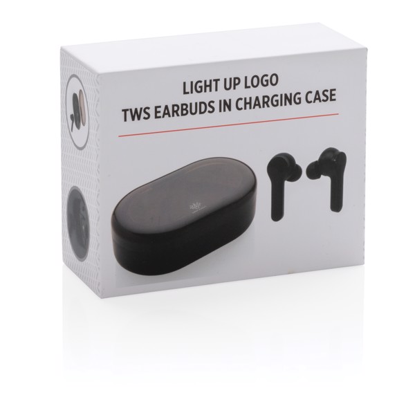 XD - Light up logo TWS earbuds in charging case