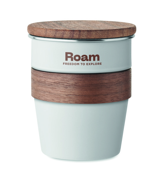 Single wall tumbler 350 ml Walnut - White