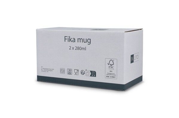 InSideOut Cup Fika mug set of 2 280ml - Gris