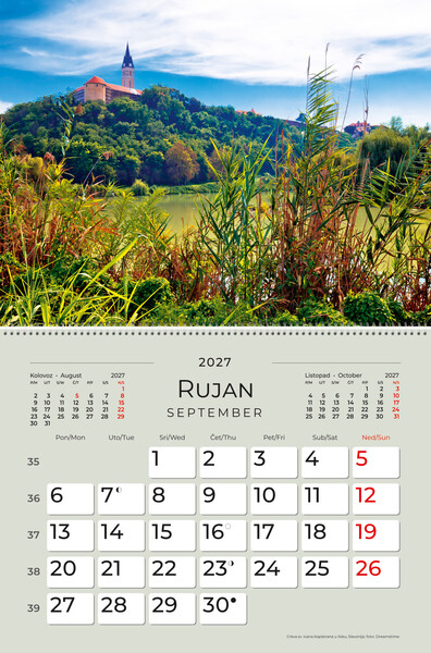 Preklopni zidni kalendar – Čudesna Hrvatska