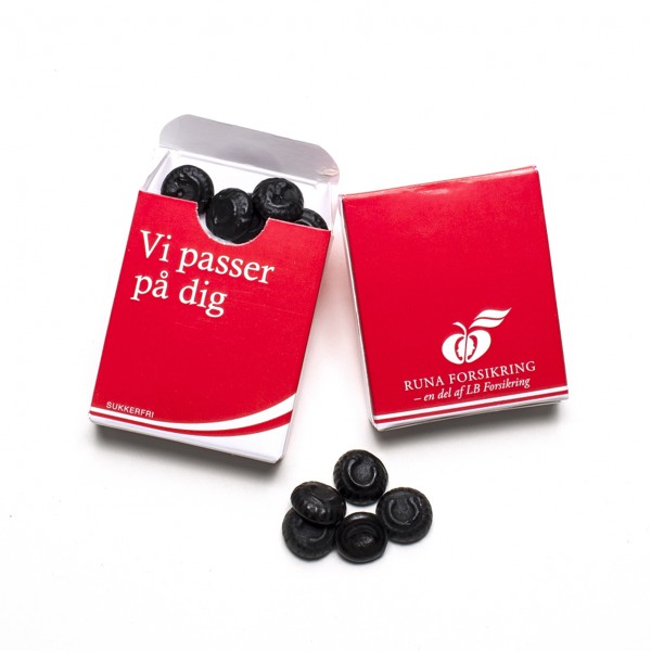Pastilæsker inkl. logotryk i 1 farve - C salt lakrids / Styk