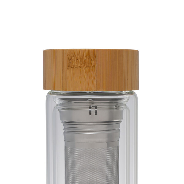 Glass bottle with tea strainer SLEDGE