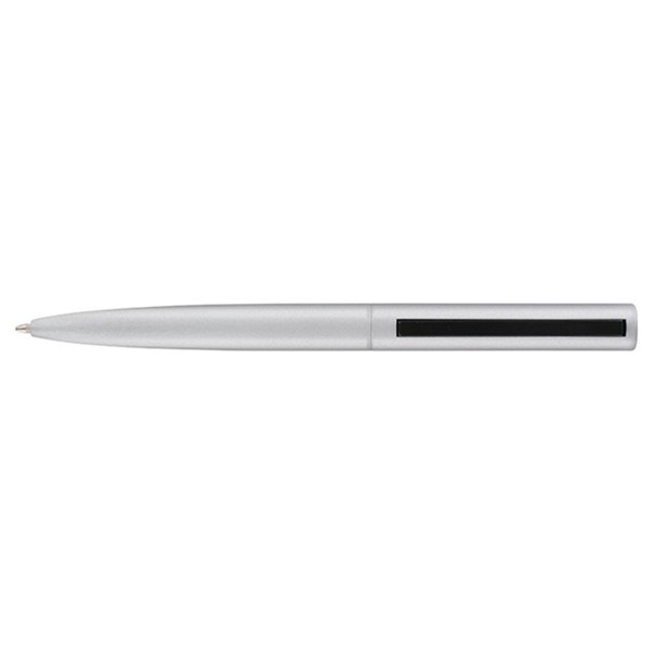 STYLO BILLE ECRITURE BLEUE CORPS ET CLIP METAL - Argent