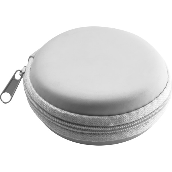 SOFIA Bluetooth fülhallgató PU tokban - White
