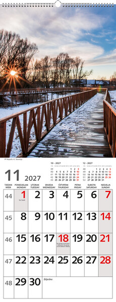 Uski zidni kalendar – Čarobna Hrvatska