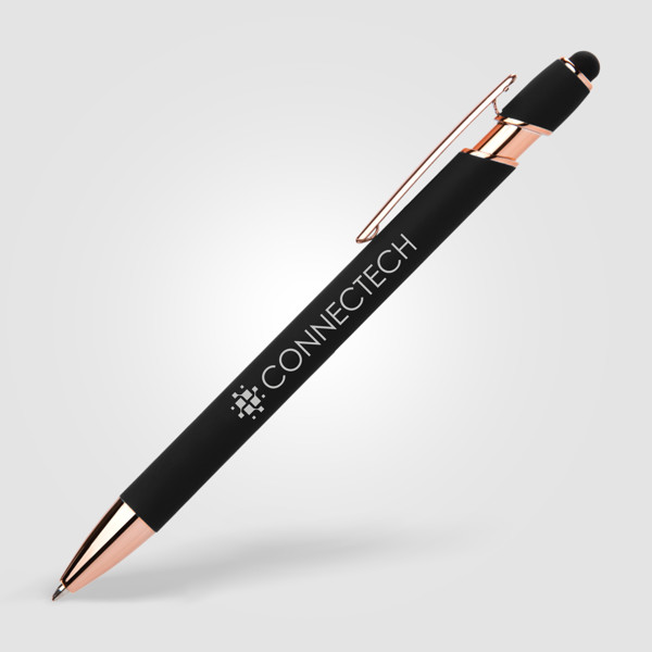 Prince Softy Rose Gold Stylo Gel avec Stylet - Noir / Jet d’encre 4 couleurs