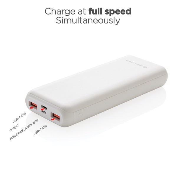 Urban Vitamin Pasadena 20.000 mAh 18W PD powerbank - White