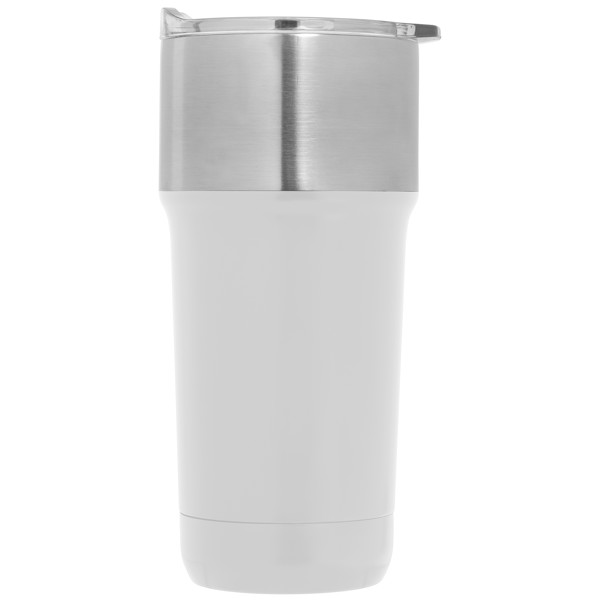Optimus - 590 ml Double Wall Stainless Tumbler with Ceramic Interior - White / 4 Colour inkjet